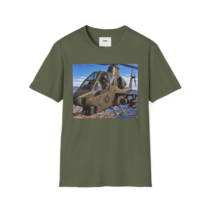 Attack Helicopter Graphic T‑Shirt – Military Aviation Photo Tee