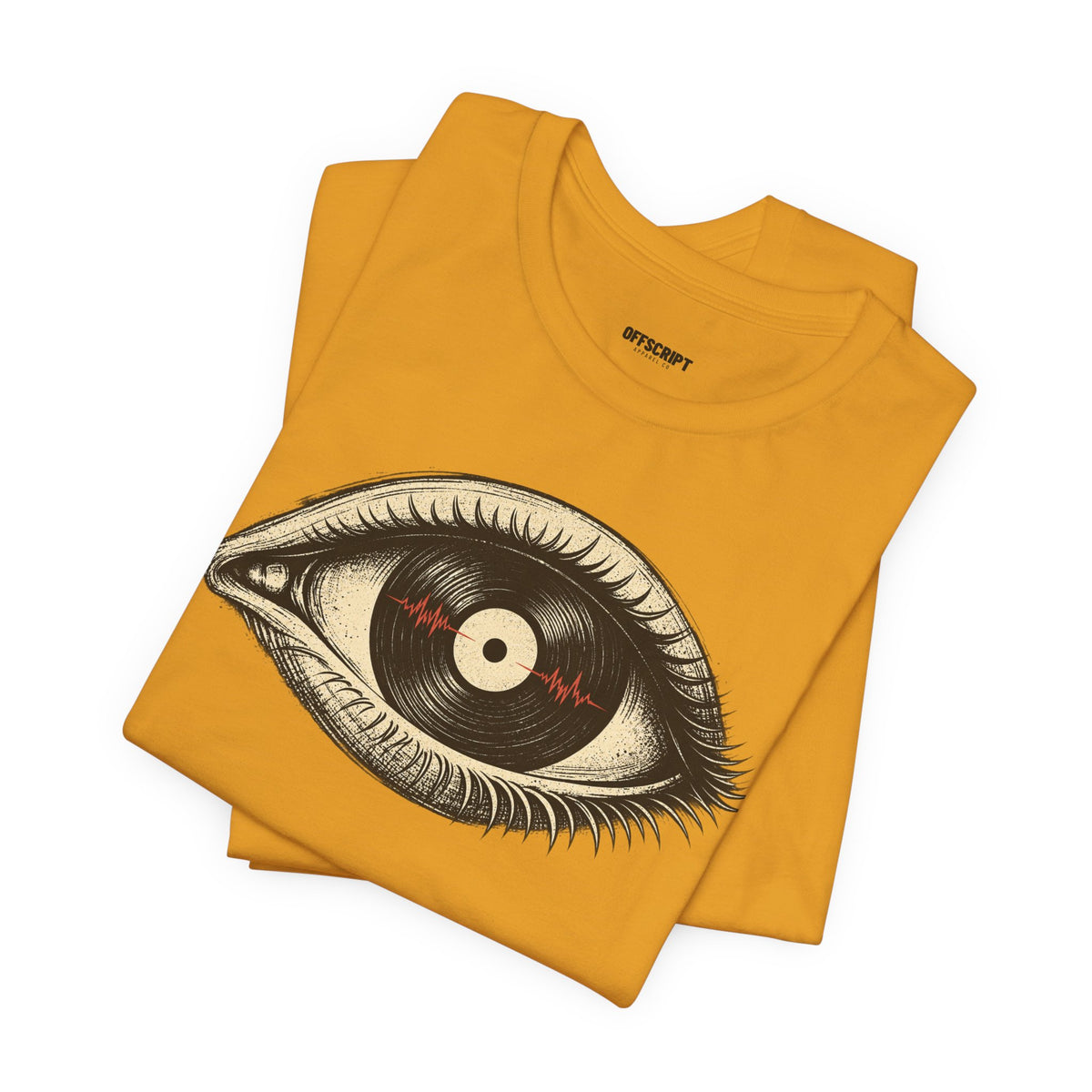 Graphic Tee — Vintage Vinyl Eye Illustration T‑Shirt