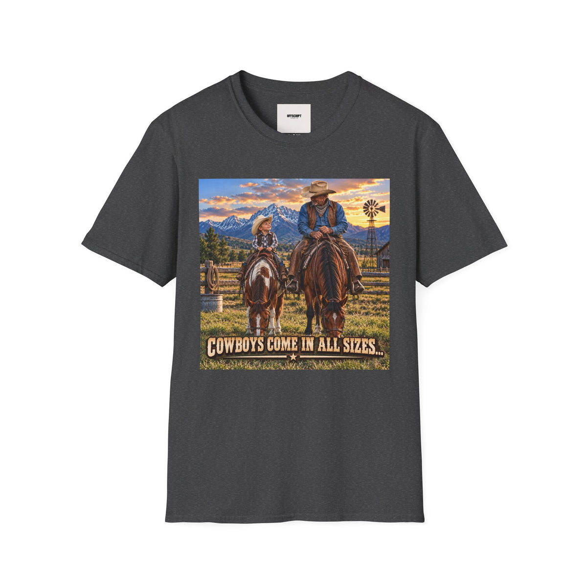 Cowboys Come in All Sizes T-Shirt — Father & Son Cowboy Western Tee