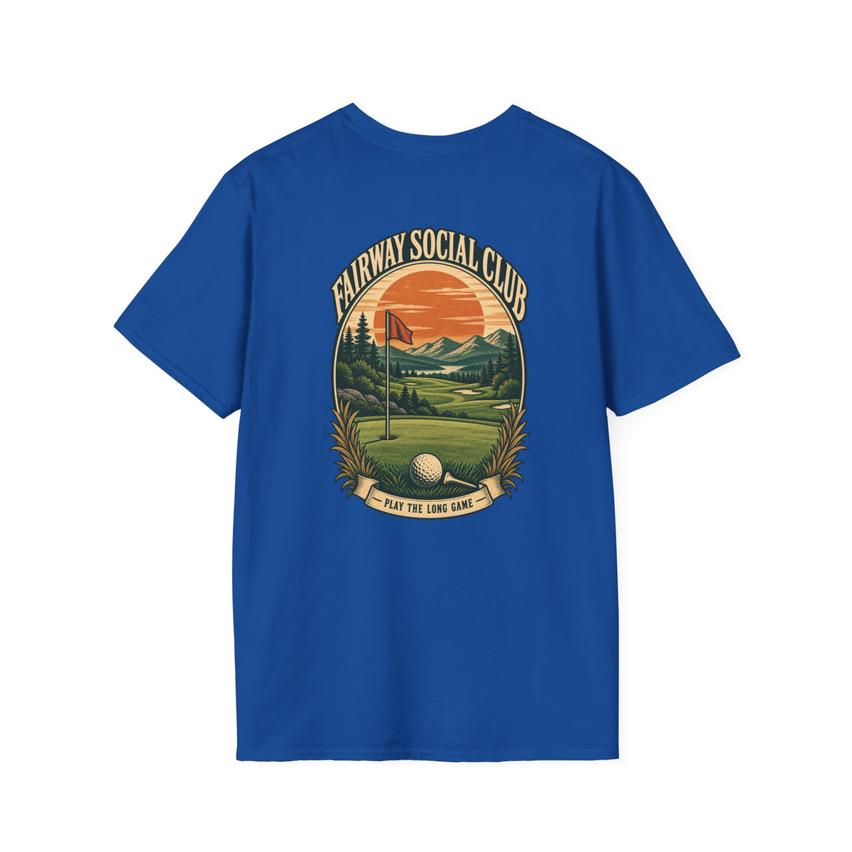 Fairway Social Club Golf T-Shirt — 'Play the Long Game' Vintage Golf Graphic