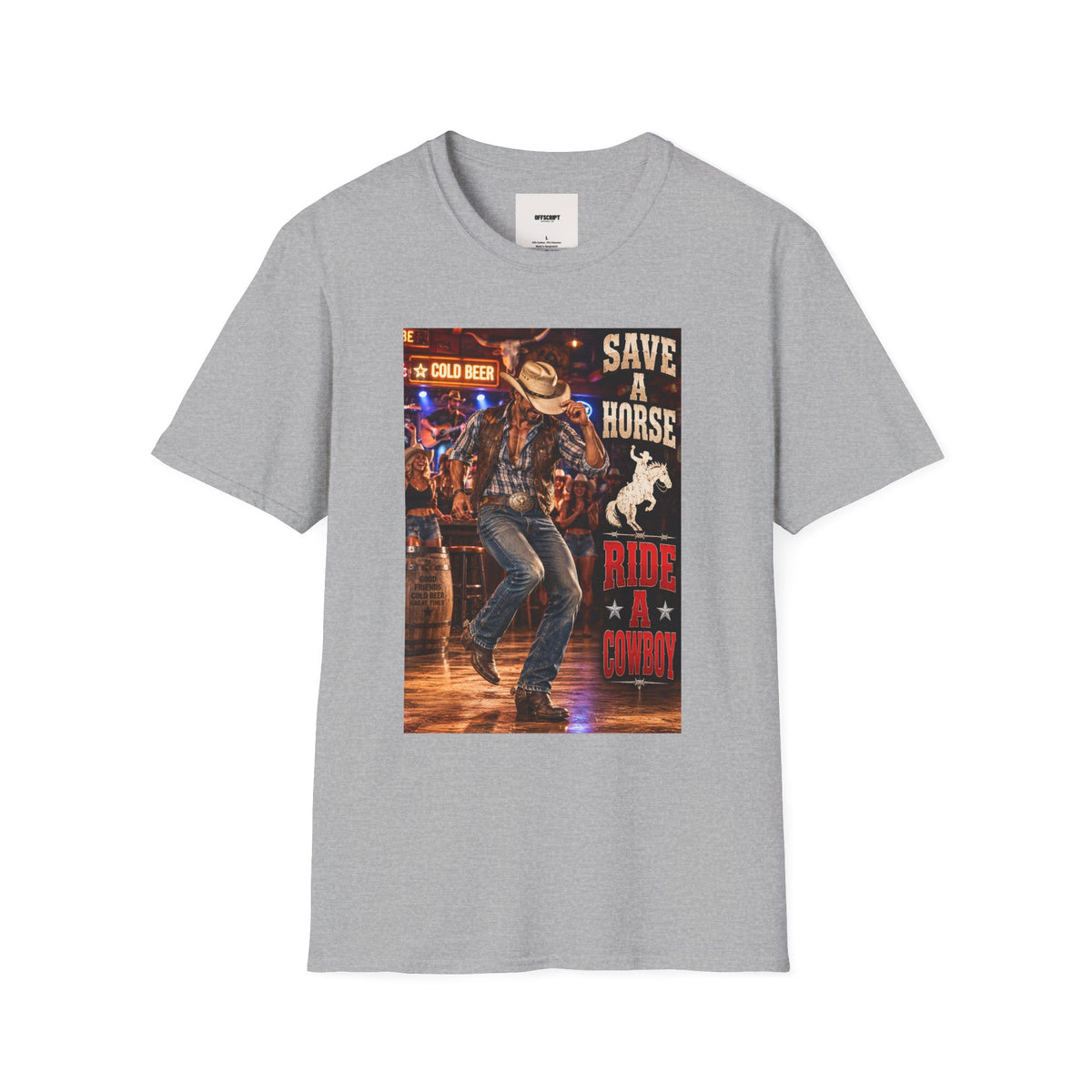 Save a Horse Ride a Cowboy T-Shirt — Country Western Cowboy Graphic Tee