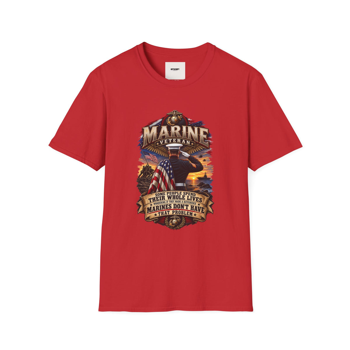 Marine Veteran T-Shirt — Proud USMC Eagle & Flag Tribute Tee