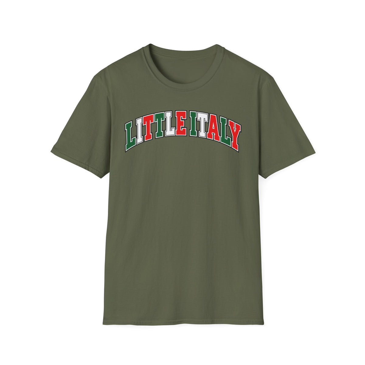 Little Italy T‑Shirt — Italian Flag Arch Graphic Tee