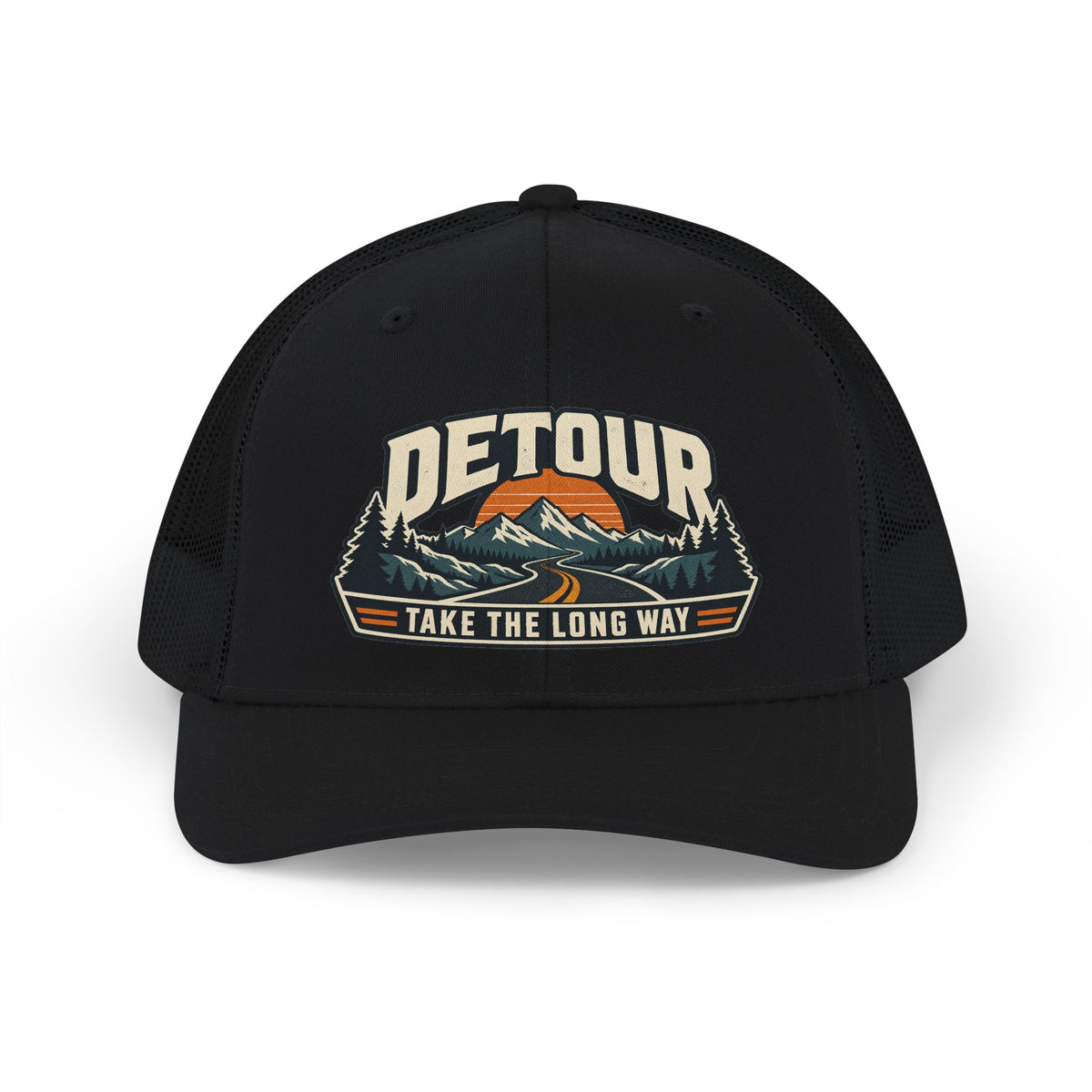 Detour Trucker Cap — 'Take The Long Way' Outdoor Snapback