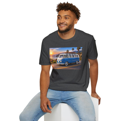 Vintage VW Bus T‑Shirt — Retro Surf Van Sunset Graphic Tee