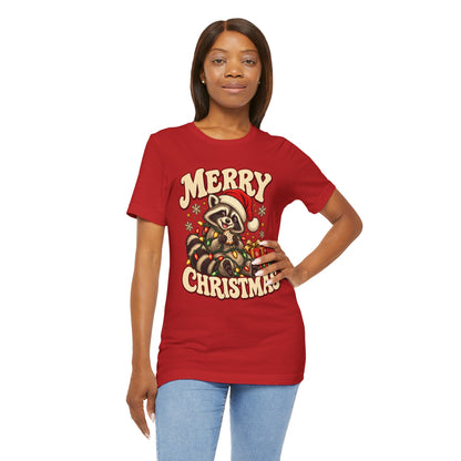 Merry Christmas Raccoon Tee