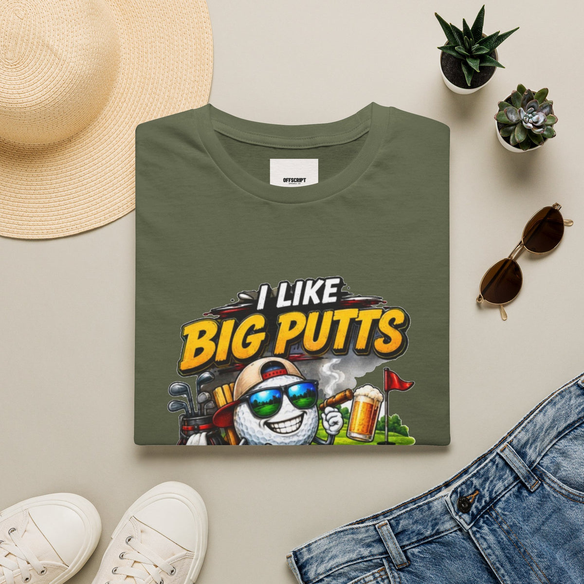 I Like Big Putts Golf T-Shirt — Funny Golf Cartoon 'And I Cannot Lie' Shirt