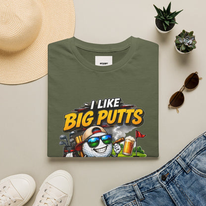 I Like Big Putts Golf T-Shirt — Funny Golf Cartoon 'And I Cannot Lie' Shirt