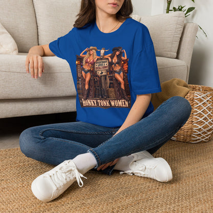 Cowgirl Pinup T-Shirt — "Bunny Tonk Women" Western Graphic Tee