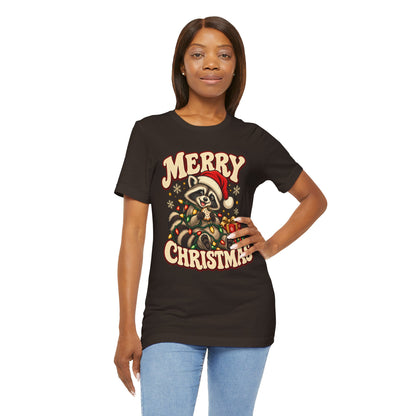 Merry Christmas Raccoon Tee
