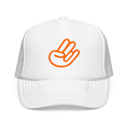 Shocker Foam Trucker Hat — Retro Orange Surf Vibe Mesh Cap