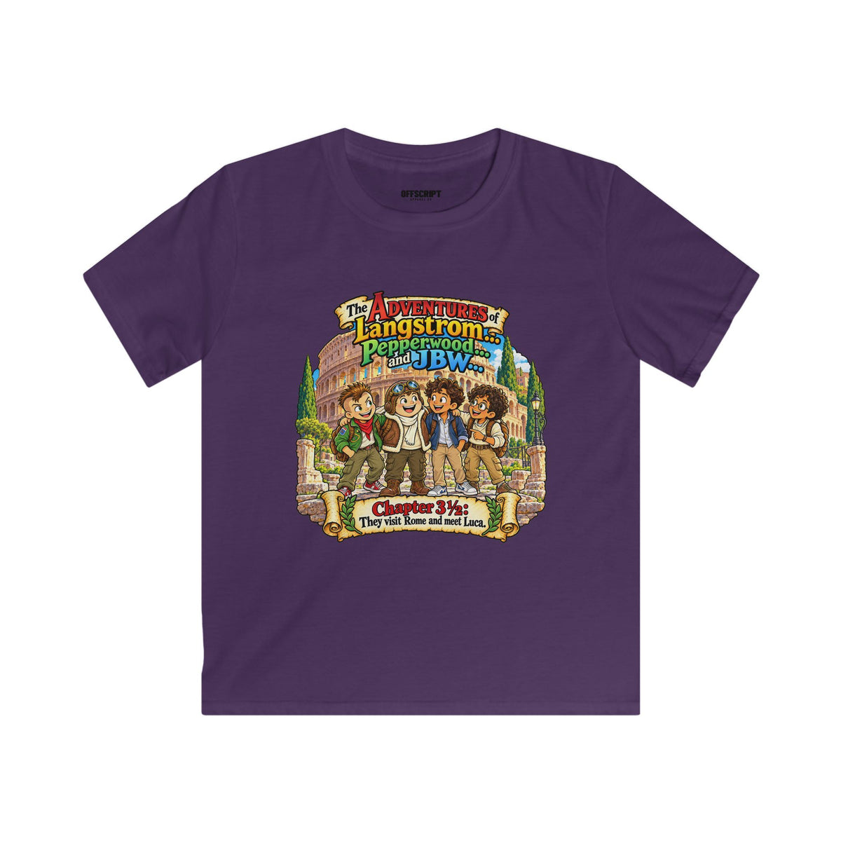Kids Tee — 'The Adventures of Langstrom & Pepperwood' Illustrated Storybook Design