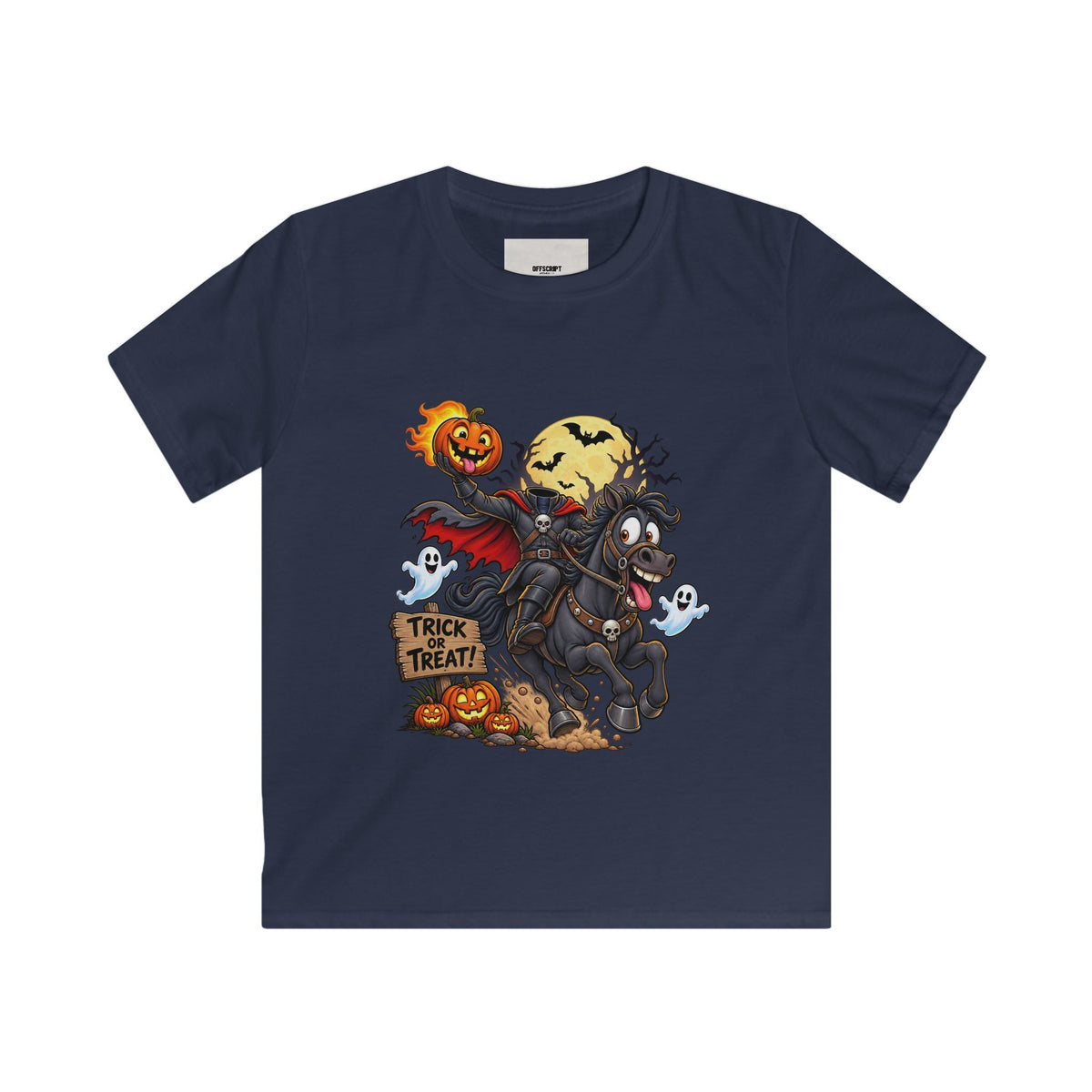 Kids Halloween Tee — Headless Horseman Trick or Treat Shirt for Children