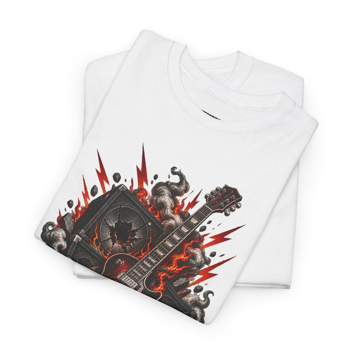 Electric Skull Guitar T‑Shirt — Rock & Metal Graphic Tee for Musicians and Fans