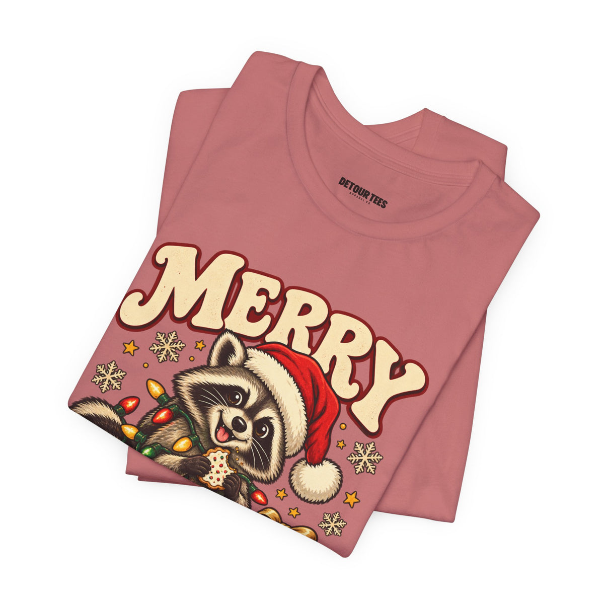 Merry Christmas Raccoon Tee