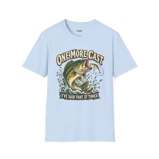 Fishing T-Shirt — "One More Cast" Bass Graphic Tee