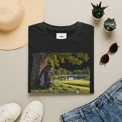 Golf Course Scene T‑Shirt — 'GOLF' Scenic Golfing Graphic Tee