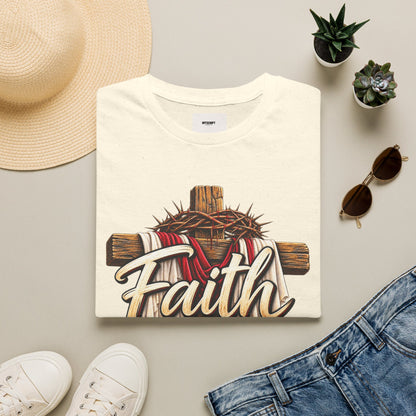 Faith Cross T‑Shirt — "Faith Makes All Things Possible" Christian Tee