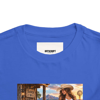 Toddler Tee — "Howdy Ma'am" Cowgirl Graphic Kids Shirt