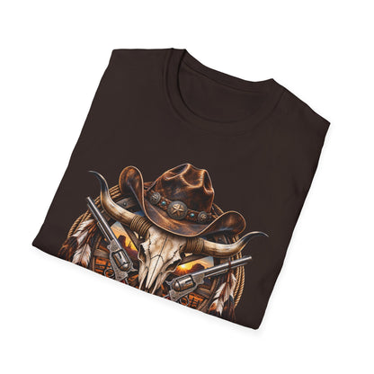 Cowboy Skull T-Shirt — Western Gunslinger Graphic Tee