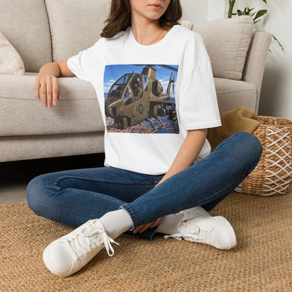 Attack Helicopter Graphic T‑Shirt – Military Aviation Photo Tee