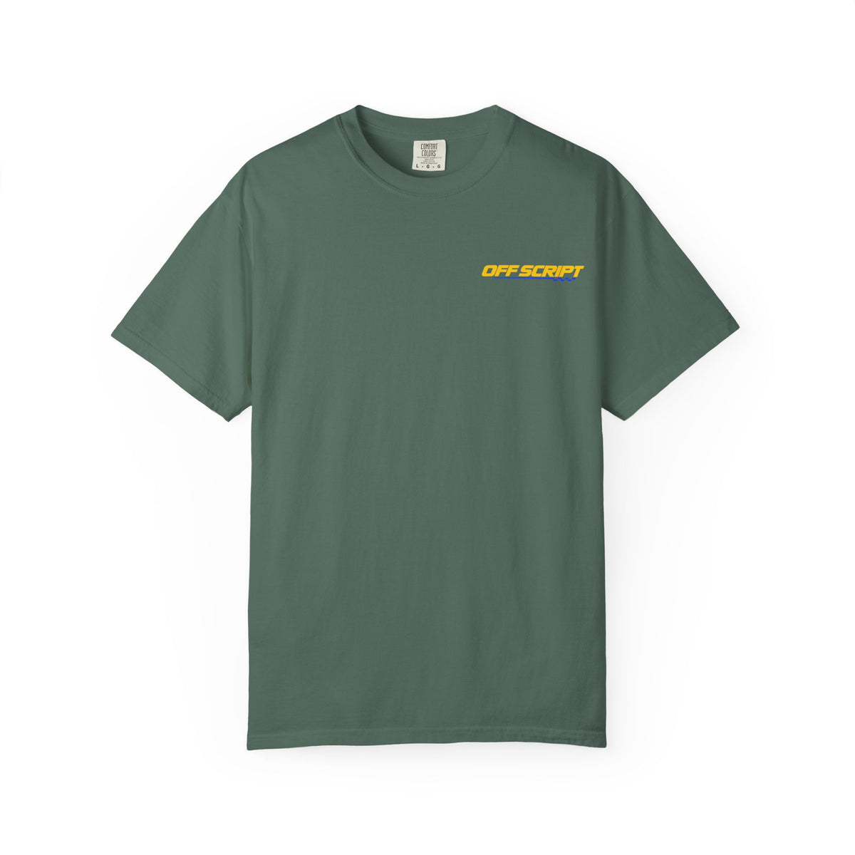 T-Shirt — Off Script Vinyl Graphic Tee: "Make Your Own Plans" Retro Racing Design