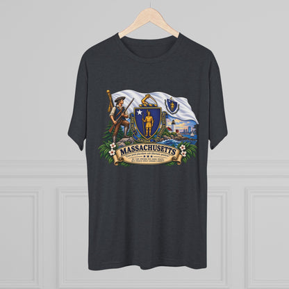 Massachusetts State Flag T‑Shirt — Vintage Coat of Arms Tee