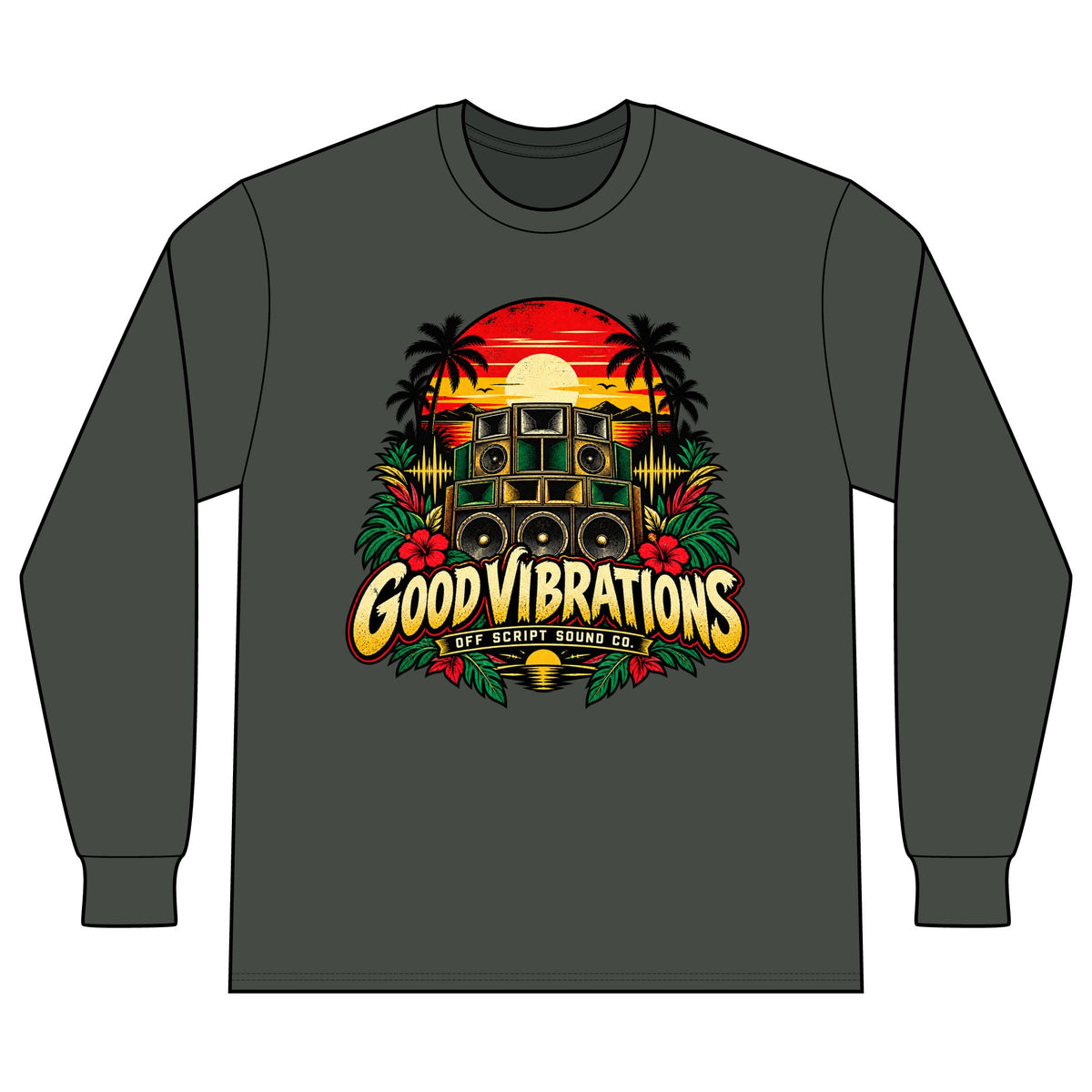 Good Vibrations Sunset Long Sleeve T-Shirt