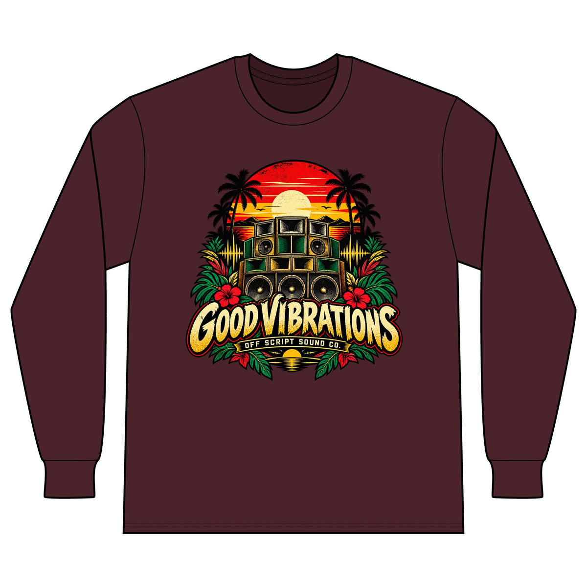 Good Vibrations Sunset Long Sleeve T-Shirt