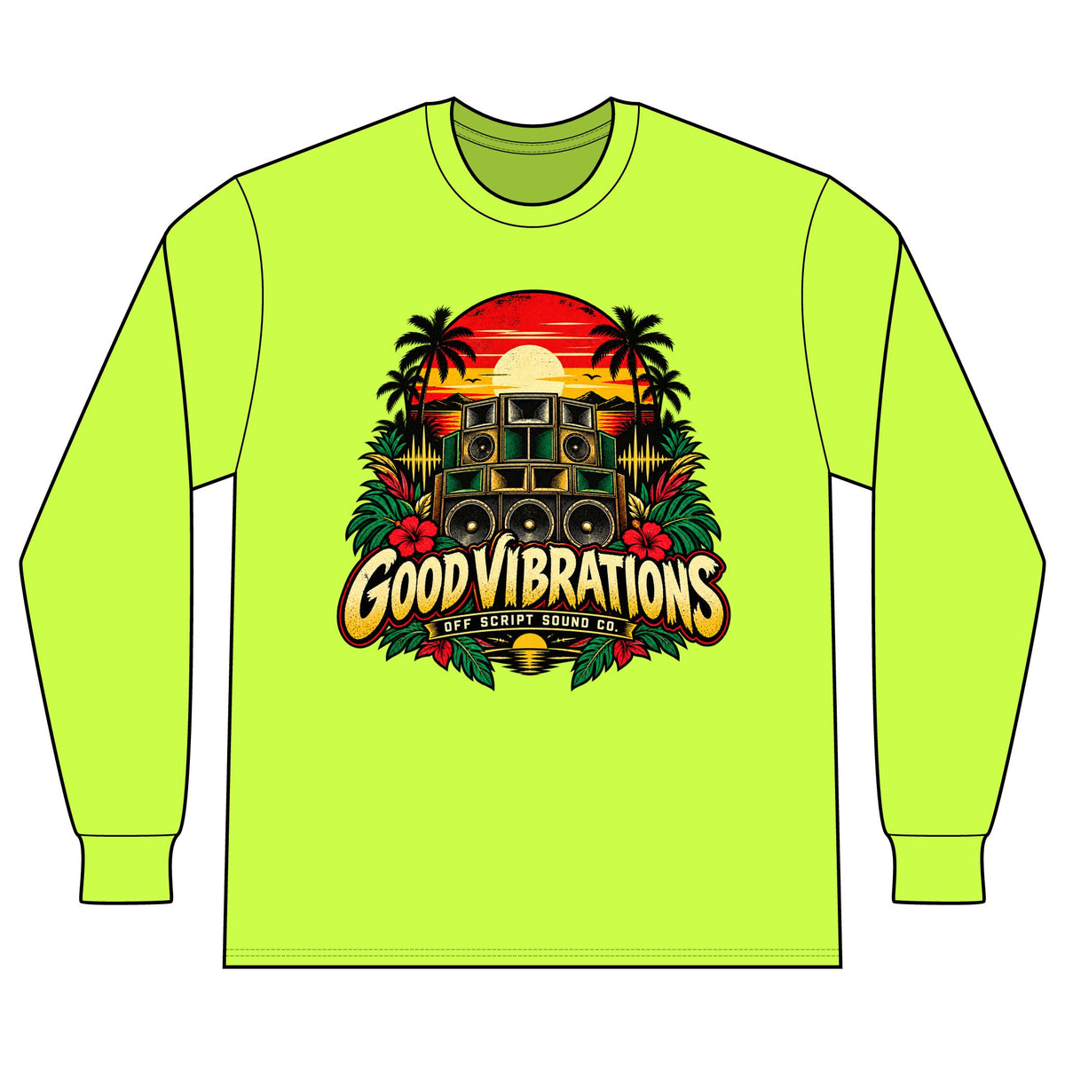 Good Vibrations Sunset Long Sleeve T-Shirt