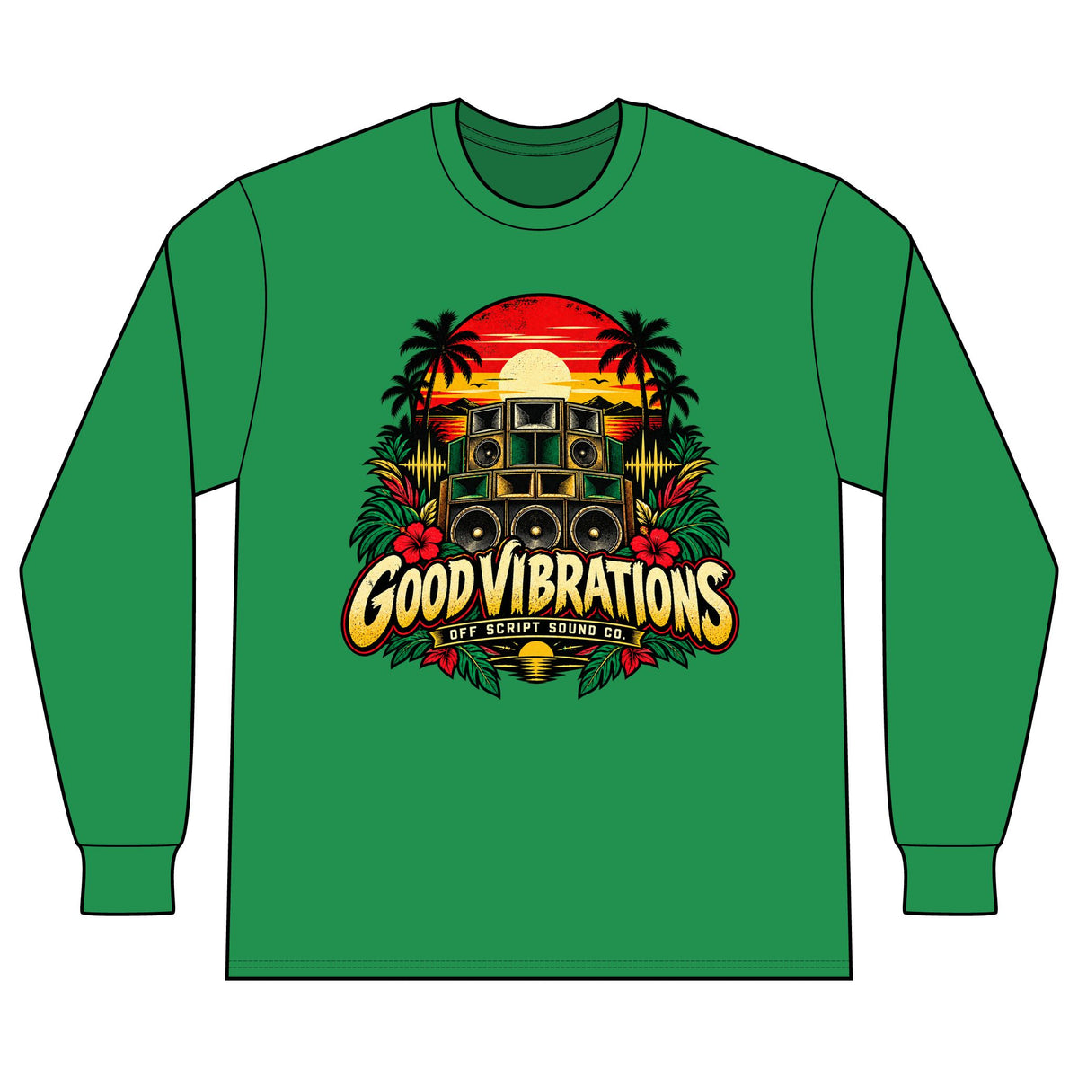 Good Vibrations Sunset Long Sleeve T-Shirt