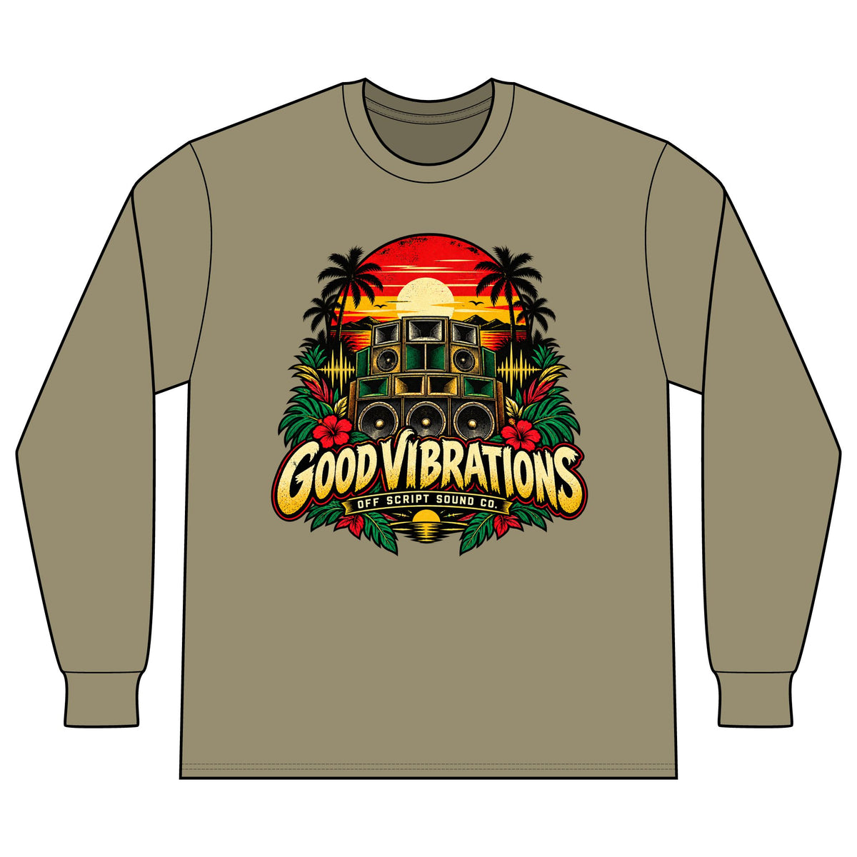 Good Vibrations Sunset Long Sleeve T-Shirt