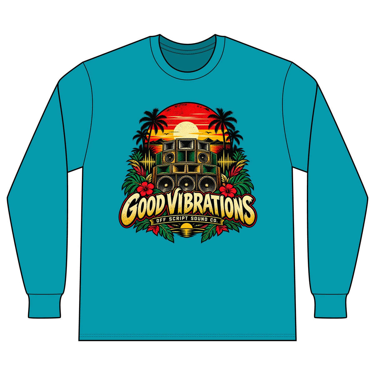 Good Vibrations Sunset Long Sleeve T-Shirt