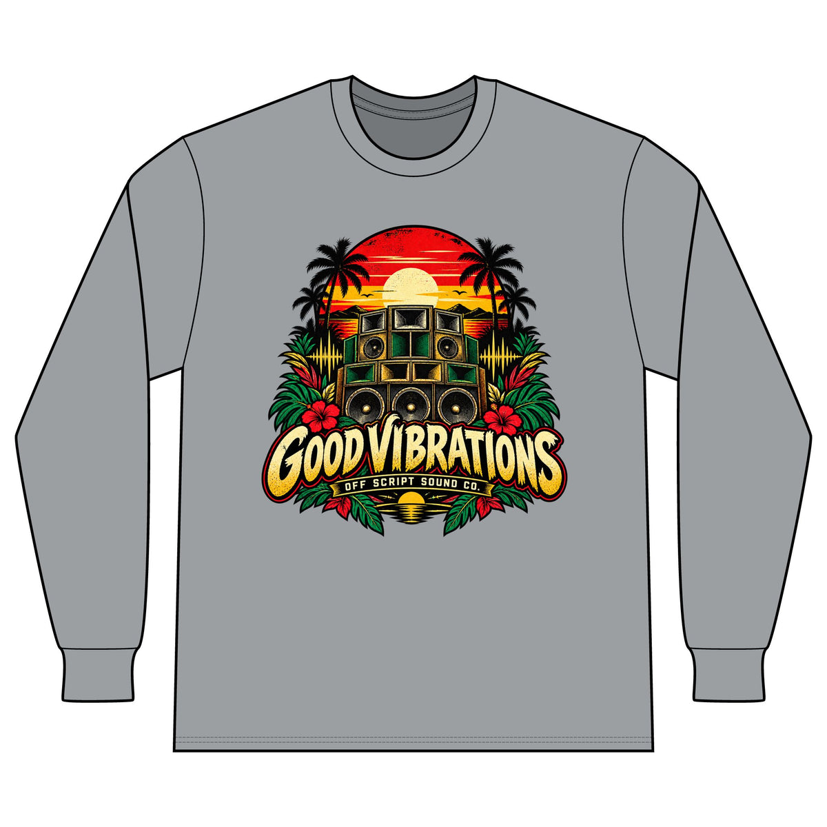 Good Vibrations Sunset Long Sleeve T-Shirt