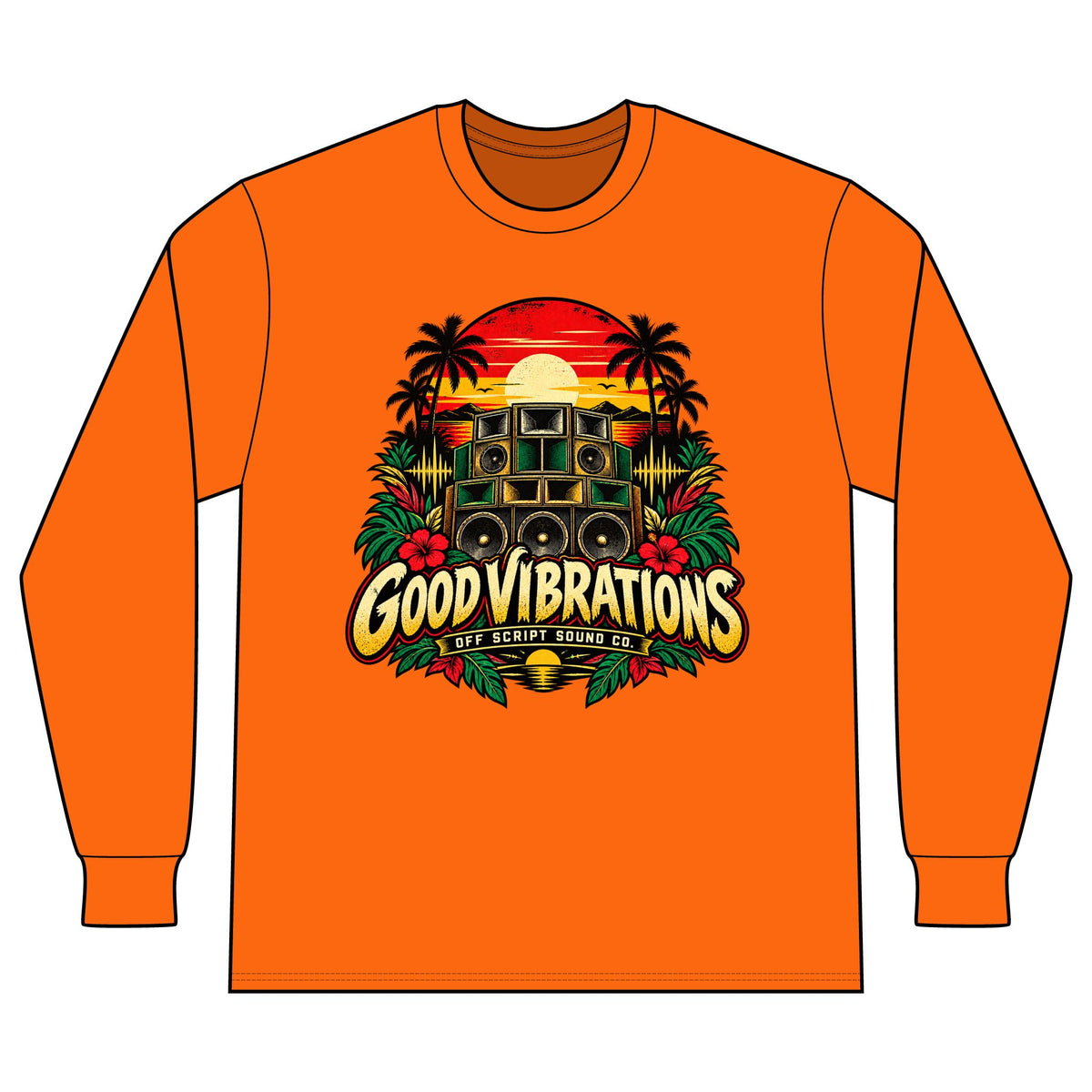 Good Vibrations Sunset Long Sleeve T-Shirt