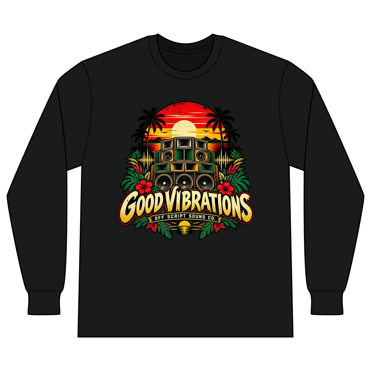 Good Vibrations Sunset Long Sleeve T-Shirt