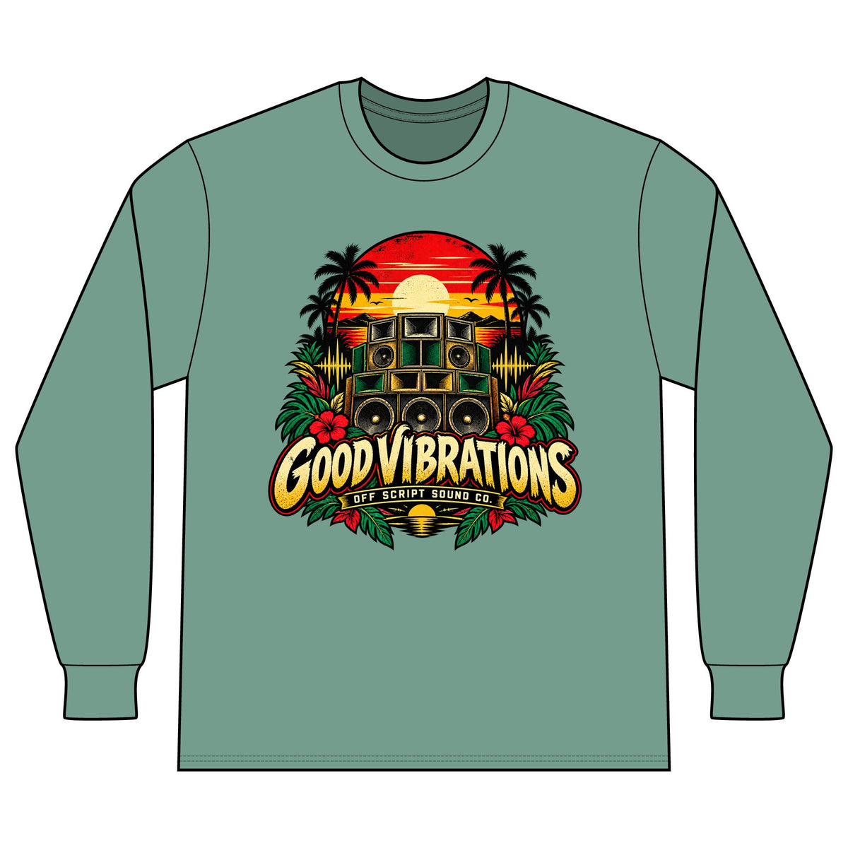 Good Vibrations Sunset Long Sleeve T-Shirt