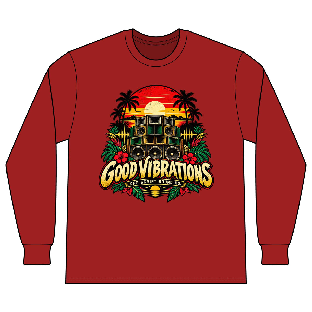 Good Vibrations Sunset Long Sleeve T-Shirt