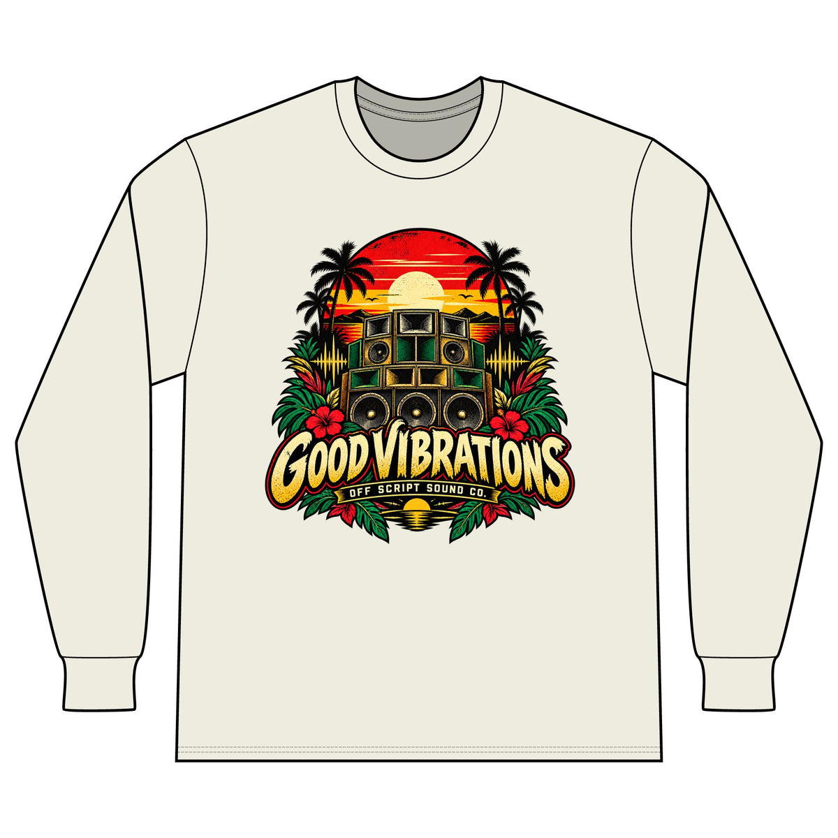 Good Vibrations Sunset Long Sleeve T-Shirt