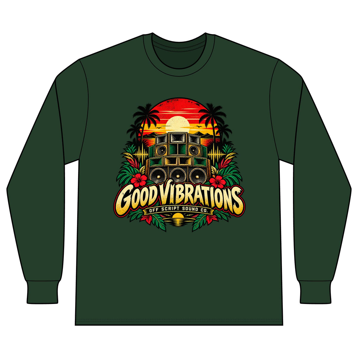 Good Vibrations Sunset Long Sleeve T-Shirt