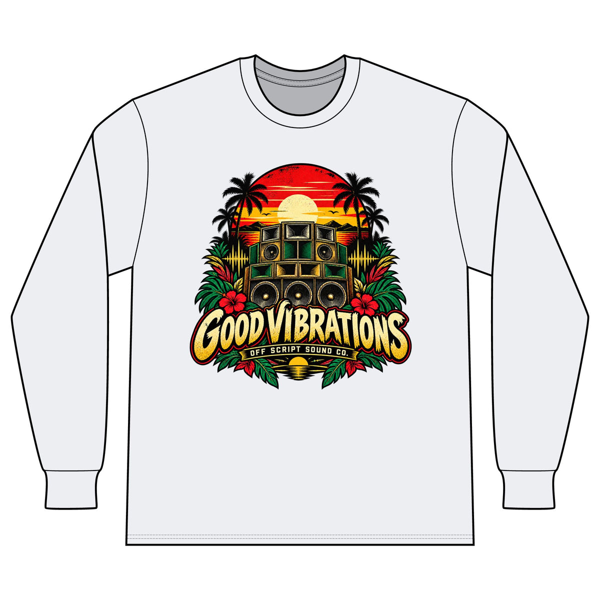 Good Vibrations Sunset Long Sleeve T-Shirt