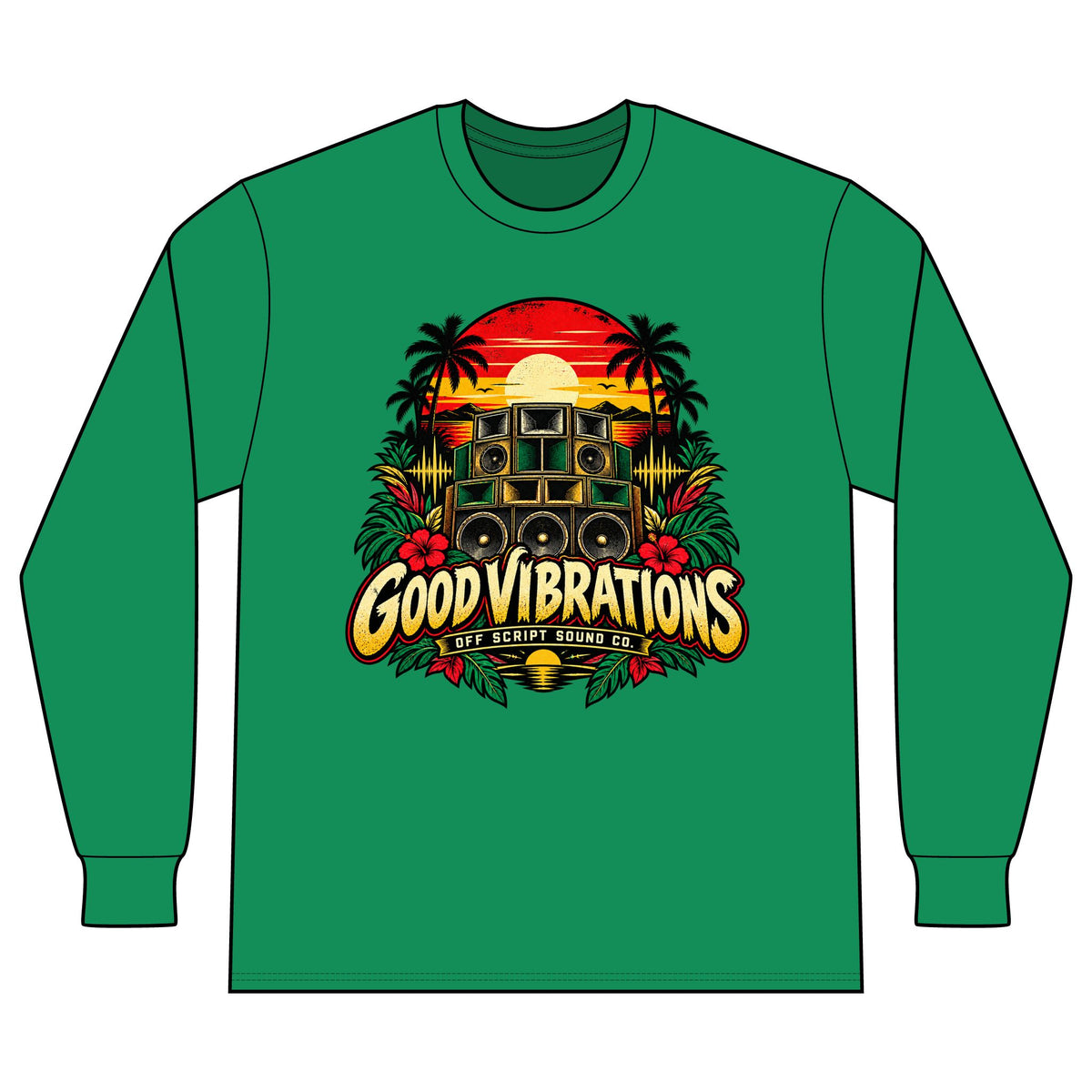 Good Vibrations Sunset Long Sleeve T-Shirt