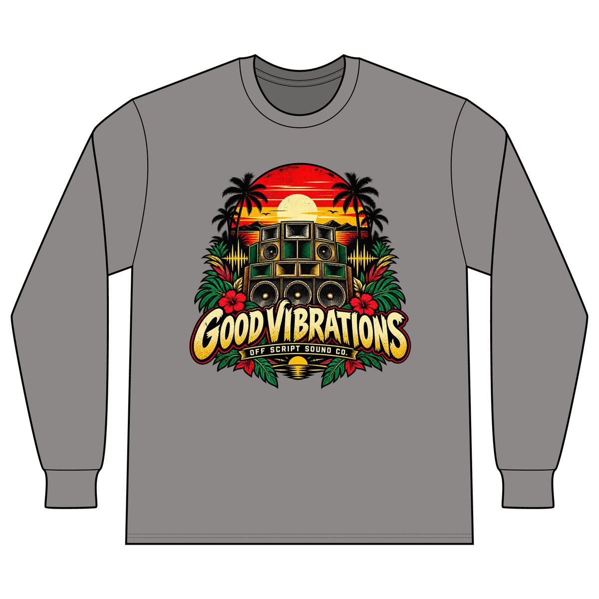 Good Vibrations Sunset Long Sleeve T-Shirt