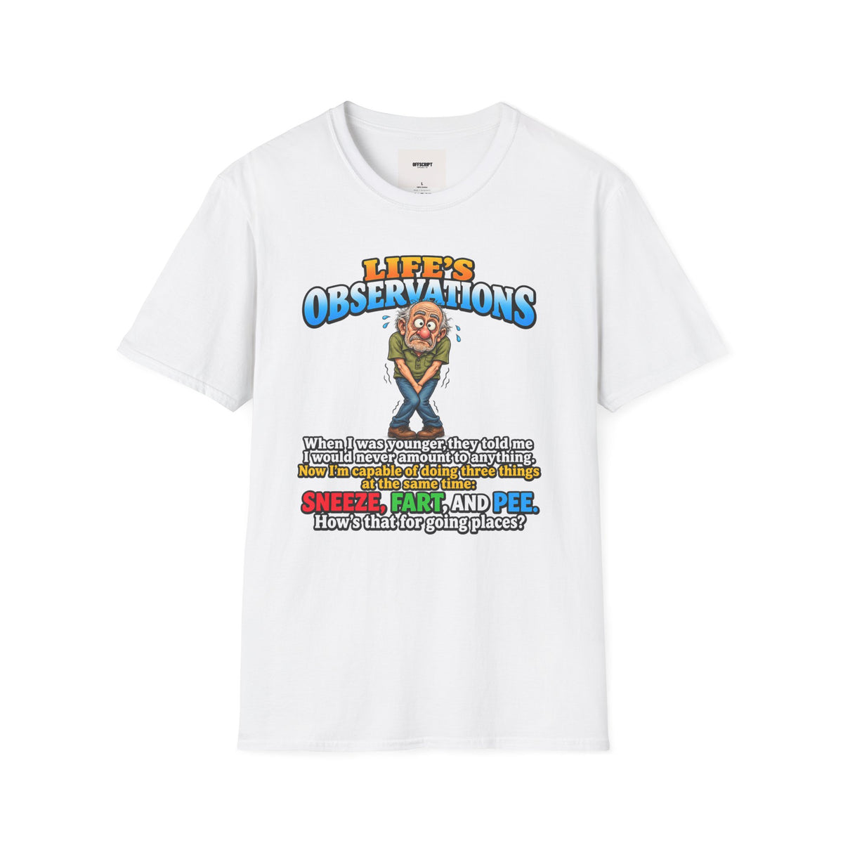 Life's Observations Funny Graphic Tee — Toilet Humor Bathroom Joke T-Shirt