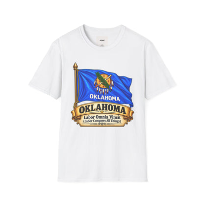 Oklahoma Flag T-Shirt — State Pride Tee with 'Oklahoma' & Seal