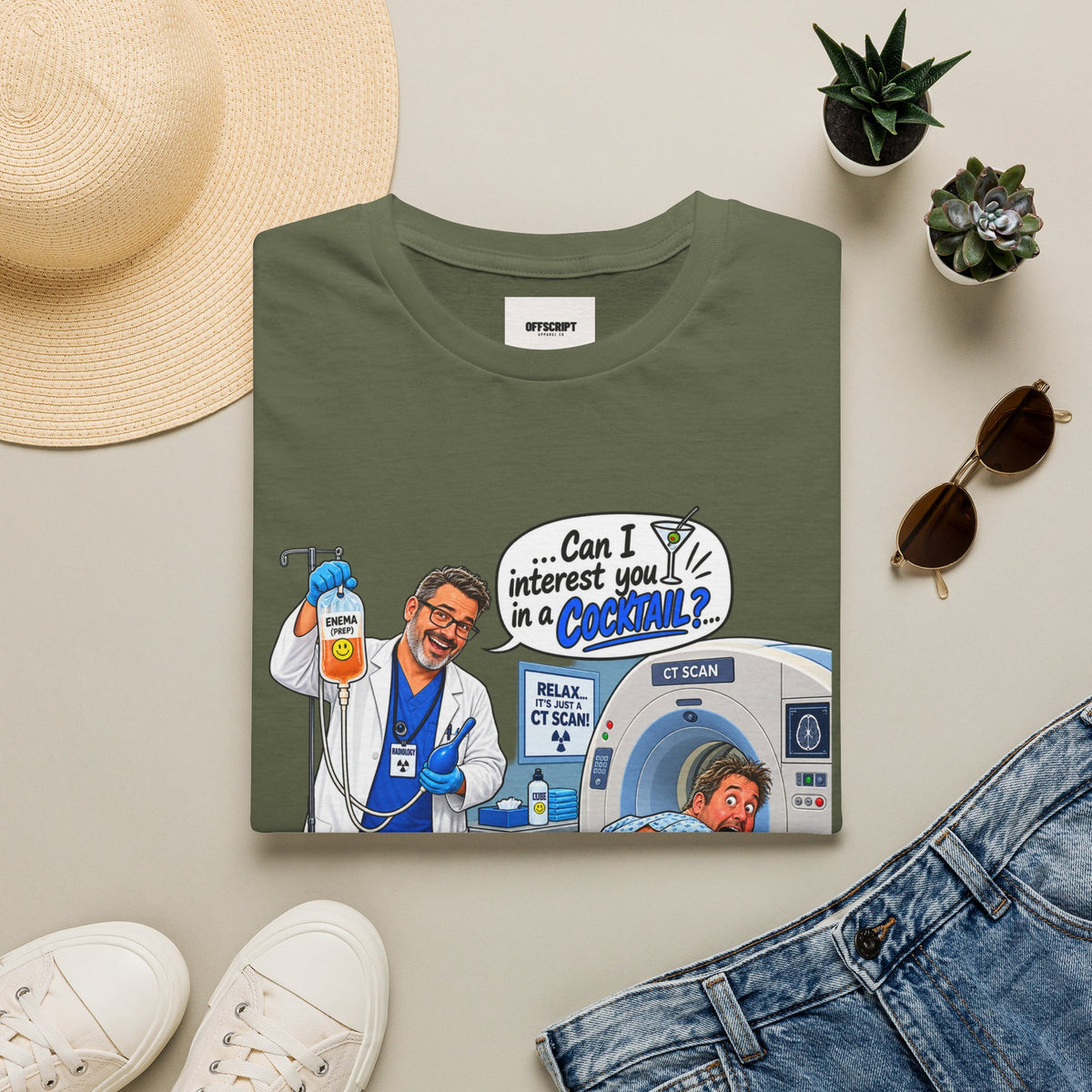 CT Tech T-Shirt — Funny ‘Can I Interest You in a Cocktail?’ Radiology Shirt