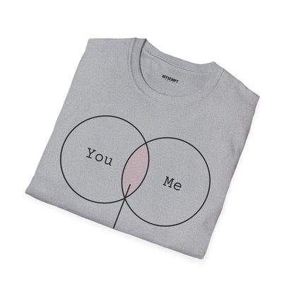 You + Me Venn Diagram T-Shirt — "Kapowww!" Graphic Tee
