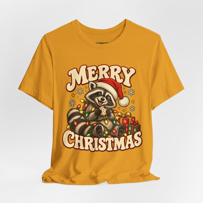 Merry Christmas Raccoon Tee