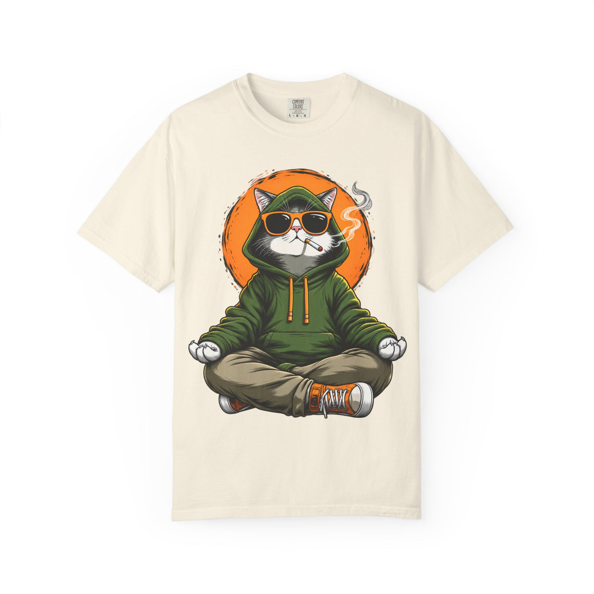 Meditating Cat in Sunglasses T-Shirt
