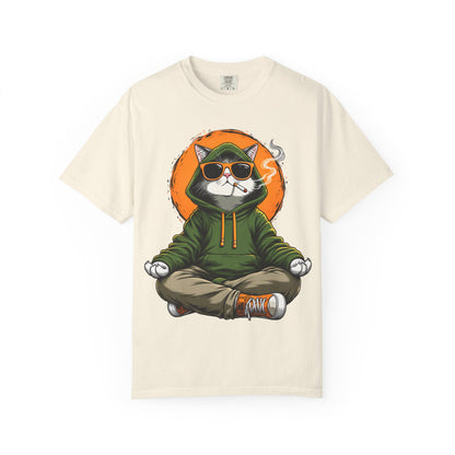 Meditating Cat in Sunglasses T-Shirt